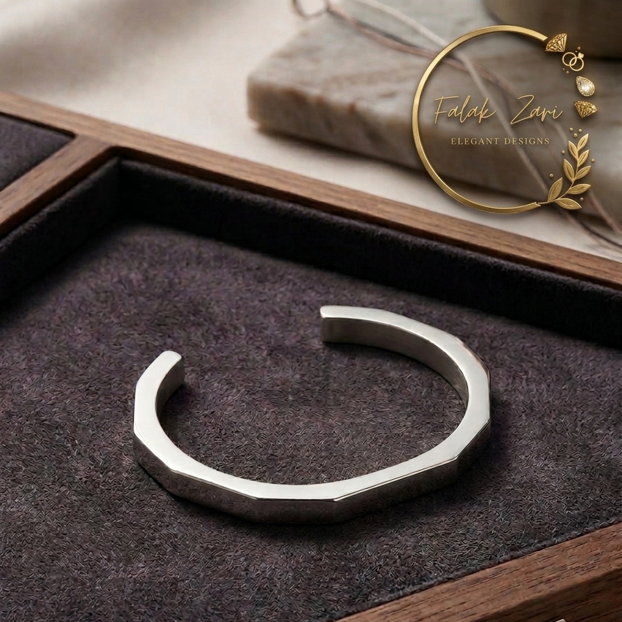 Minimalist Faceted Bangle