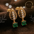Leaf Crystal Drops Earrings