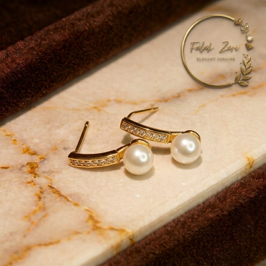 Pearl Radiance Studs Earrings